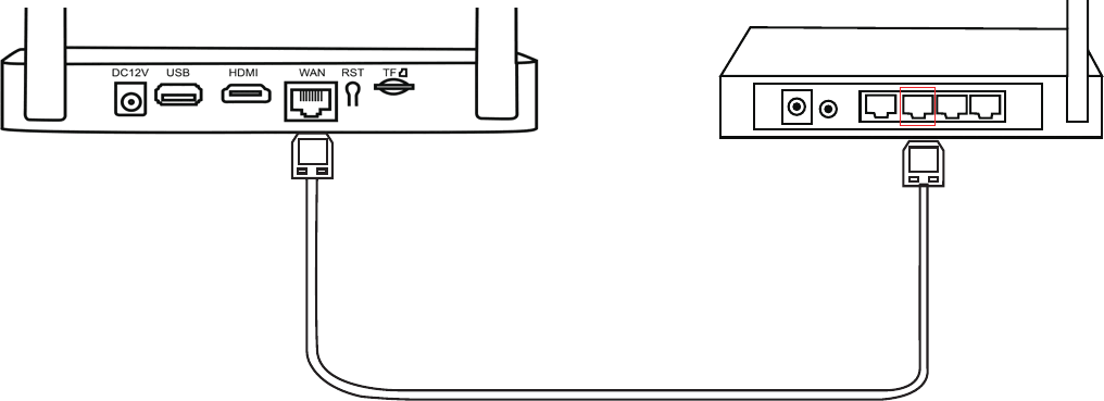Den LAN-Anschluss des NVR über das Ethernetkabel mit dem Router verbinden