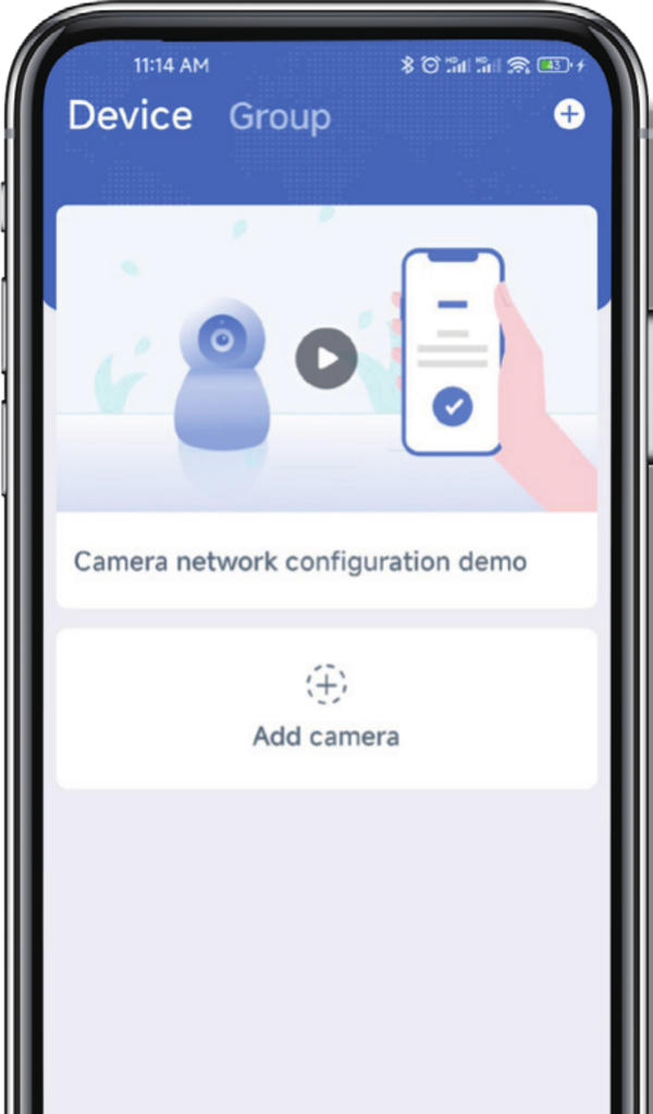 kittyhok App 设备界面，含添加摄像头按钮