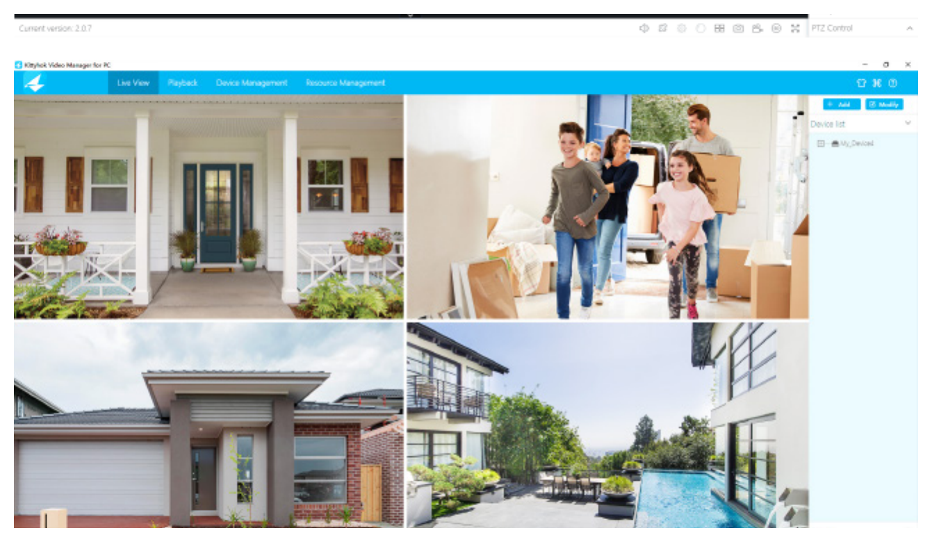 Software CMS pro PC zobrazující více kamer