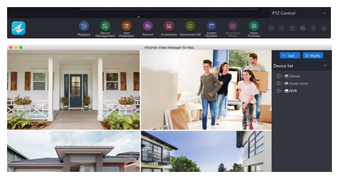 Mac CMS ソフトのマルチカメラ表示
